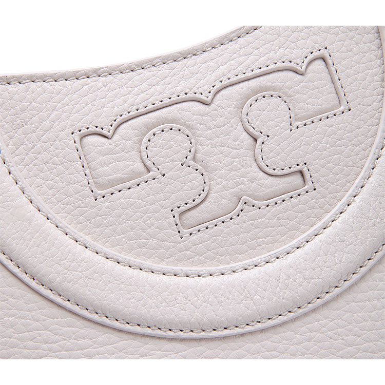 Tory Burch/汤丽柏琦奶白色车缝线logo女士手提单包&肩两用包,52159796 15261 WOMEN BAG材质:牛皮