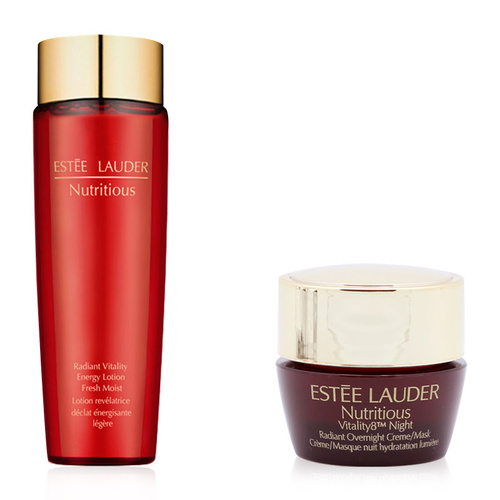 Estee Lauder/雅诗兰黛护肤两件套（鲜活亮采精粹水（清爽型）200ml+雅诗兰黛鲜活亮采晚霜5ml）