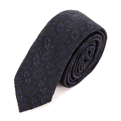 VERRI/VERRI 男士黑色/蓝色花纹时尚领带 尺寸:145×5cm