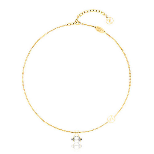 Louis Vuitton/路易威登 女士LV SPEEDY系列珍珠胸饰金色项链