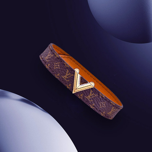 Louis Vuitton/路易威登 女士Essential V系列 老花色 手镯/手环 M6042F 19码