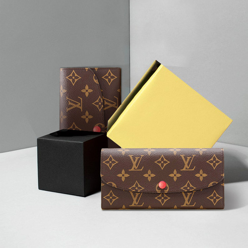 Louis Vuitton/路易威登 老花色 Monogram帆布 女士 EMILIE钱包 M60697