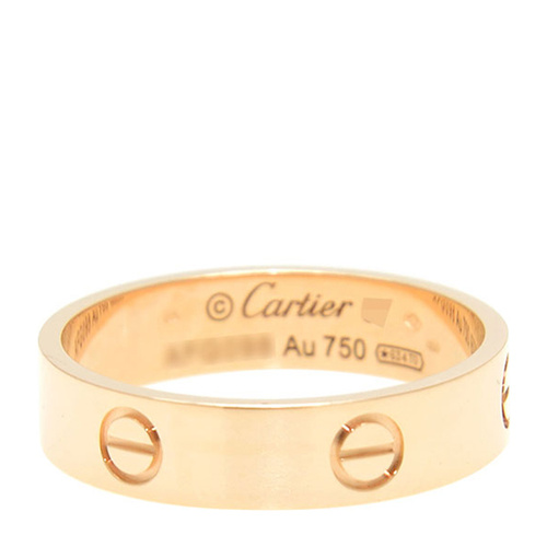 CARTIER/卡地亚love18K玫瑰金女性戒指指环
