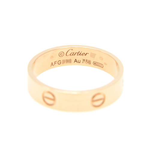 CARTIER/卡地亚love18K玫瑰金女性戒指指环