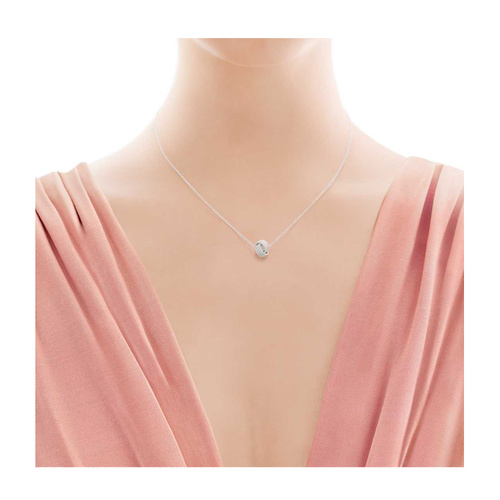 Tiffany & Co./蒂芙尼 女士纯银扭纹吊坠项链16英寸