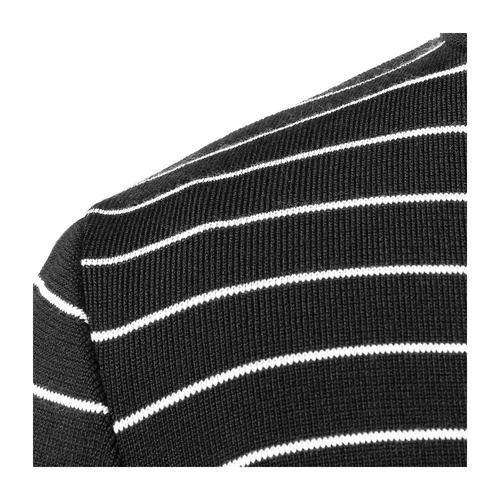 Yves saint Laurent/圣罗兰 男针织衫 混纺白色细条纹男士圆领针织衫