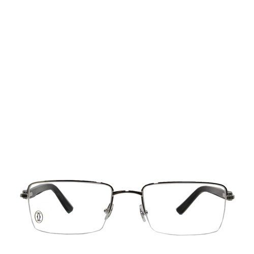 CARTIER/卡地亚经典半框拉丝款镀铂金商务简约男款眼镜