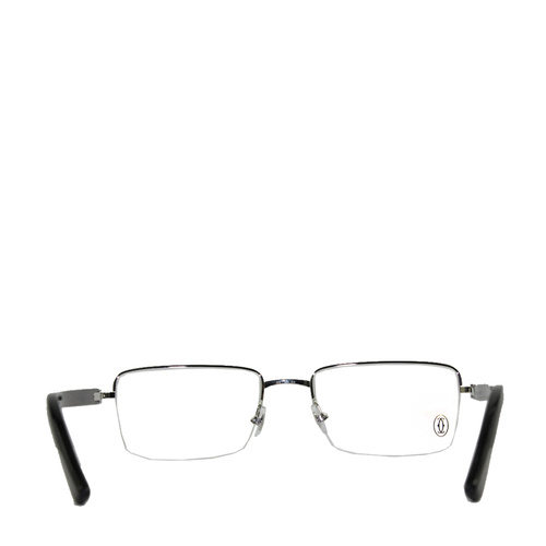 CARTIER/卡地亚经典半框拉丝款镀铂金商务简约男款眼镜