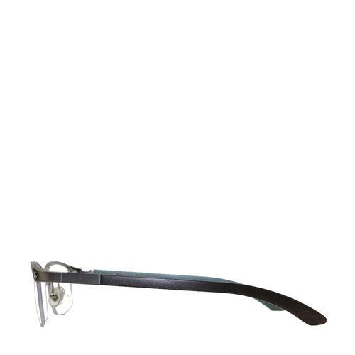 CARTIER/卡地亚经典跑车系列配非洲红纹木镜腿镀铂金半框休闲男女款眼镜