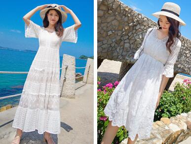 小个子女生怎么搭配长裙图片